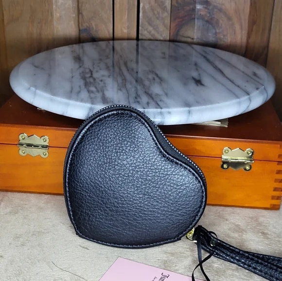 Juicy Couture Black Heart-Shaped Wristlet - Picture 12 of 14